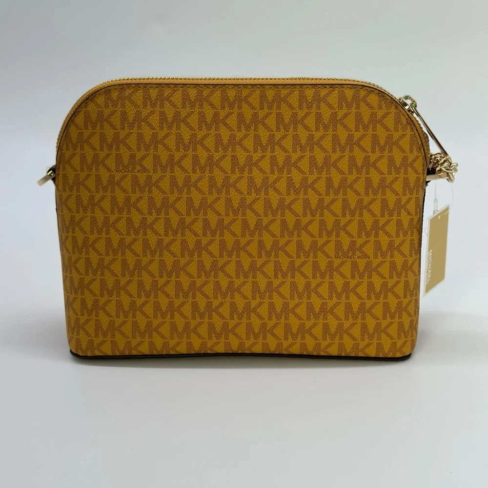 Michael Kors Gold Monogram Crossbody Bag